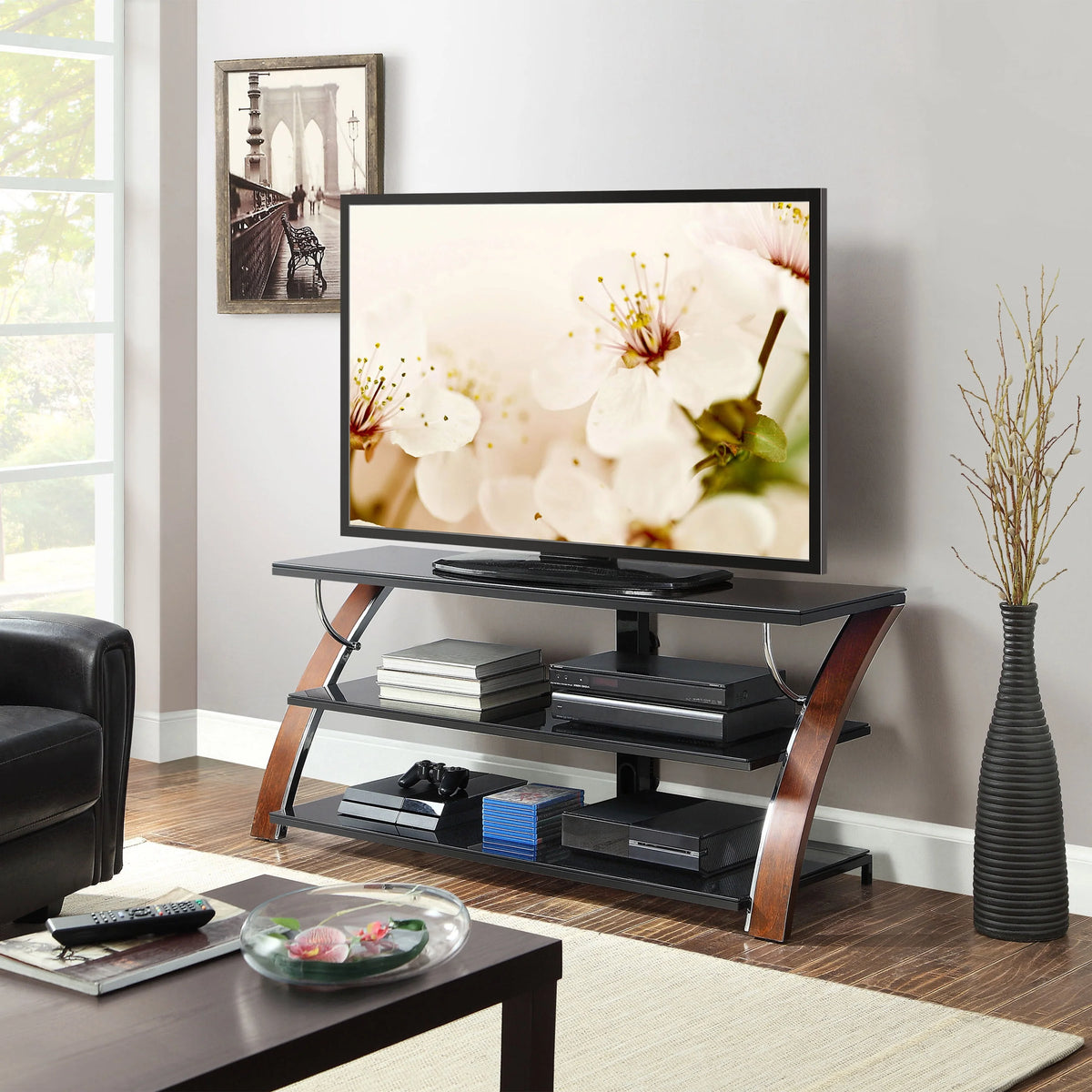 Brown Cherry TV Stand G421