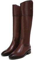 Brown Leather Knee High Riding Boots O624341