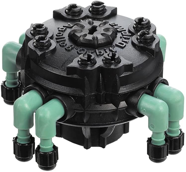 Adjustable Flow 8-Port Drip Manifold for 1/4" Micro Irrigation Tube R517248