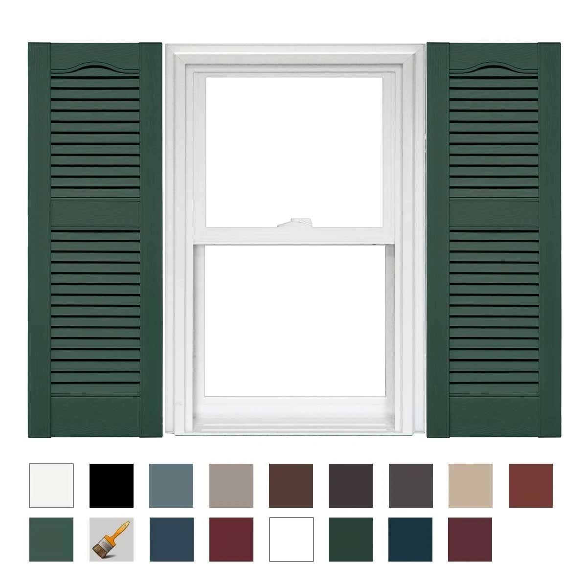 Forest Green Vinyl Shutters 1 Pair 14.5 x 72 W281405