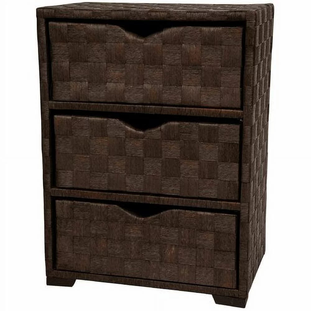 Natural Fiber 3 Drawer Chest of Drawers K317232