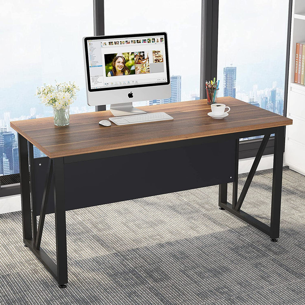 L-Shaped Computer Desk with File Cabinet and Storage Shelves F686