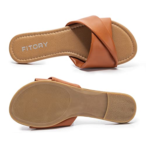 Women's Flat Sandals with Soft Leather Size 6-11 O8388