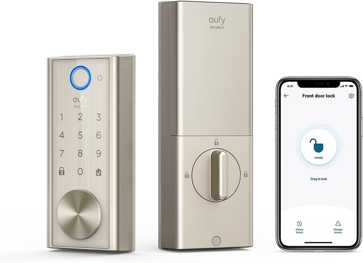 Smart Lock with Fingerprint Scanner and Touchscreen Keypad I72489