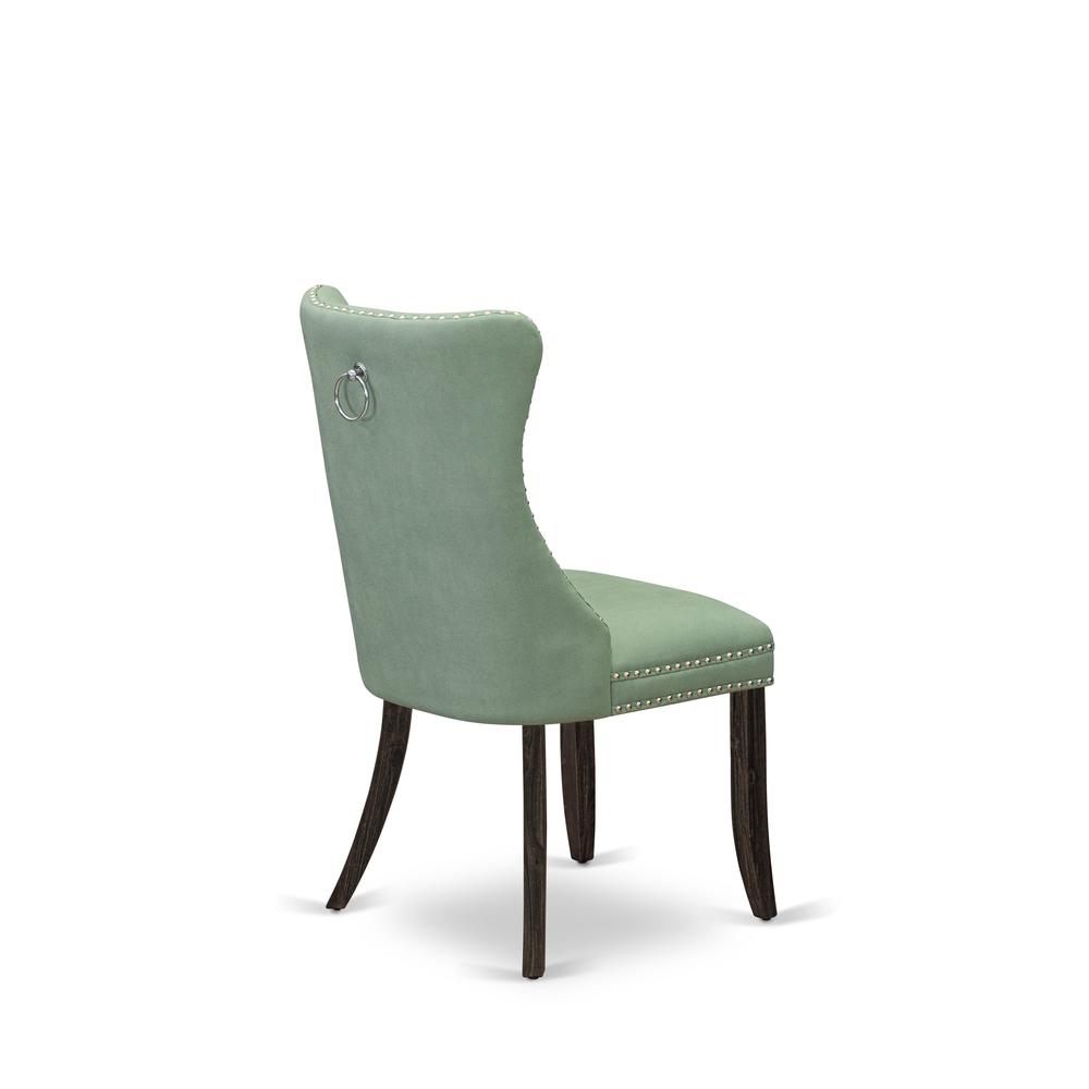 Willow Green faux leather Padded Dining Chairs, Set of 2 M54043