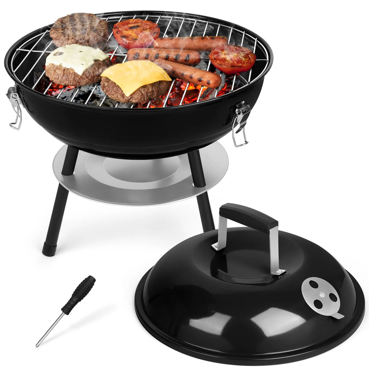 14 inch Portable Charcoal Grill with Black Lid B649