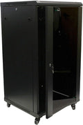 22U Wall Mount Network Server Cabinet Rack Glass Door Locking Casters K754