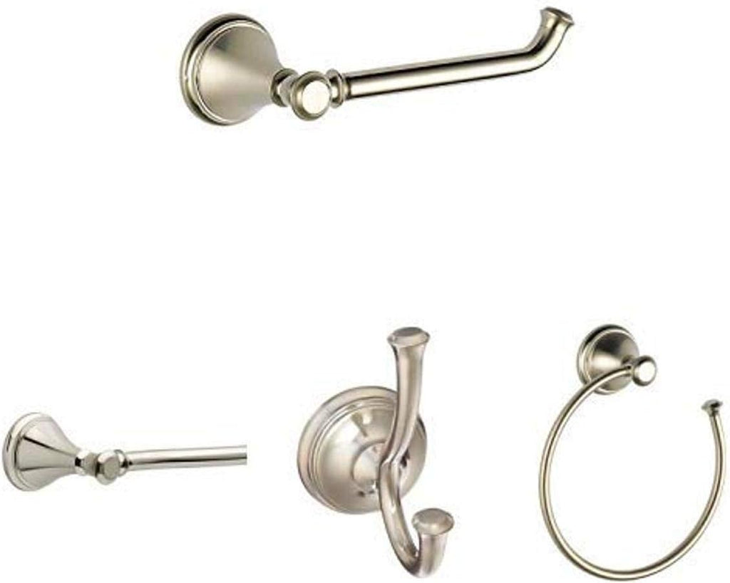 Chrome 4 Piece Bath Hardware Accessory Set X4291