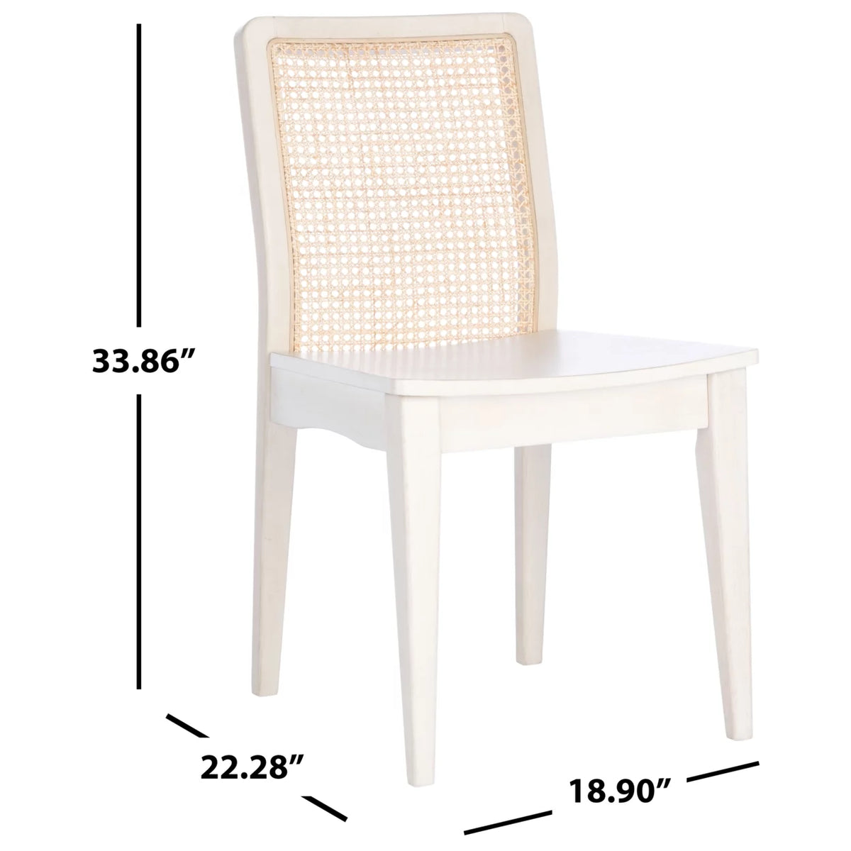 White Natural Rattan Dining Chair Set of 2 E994336
