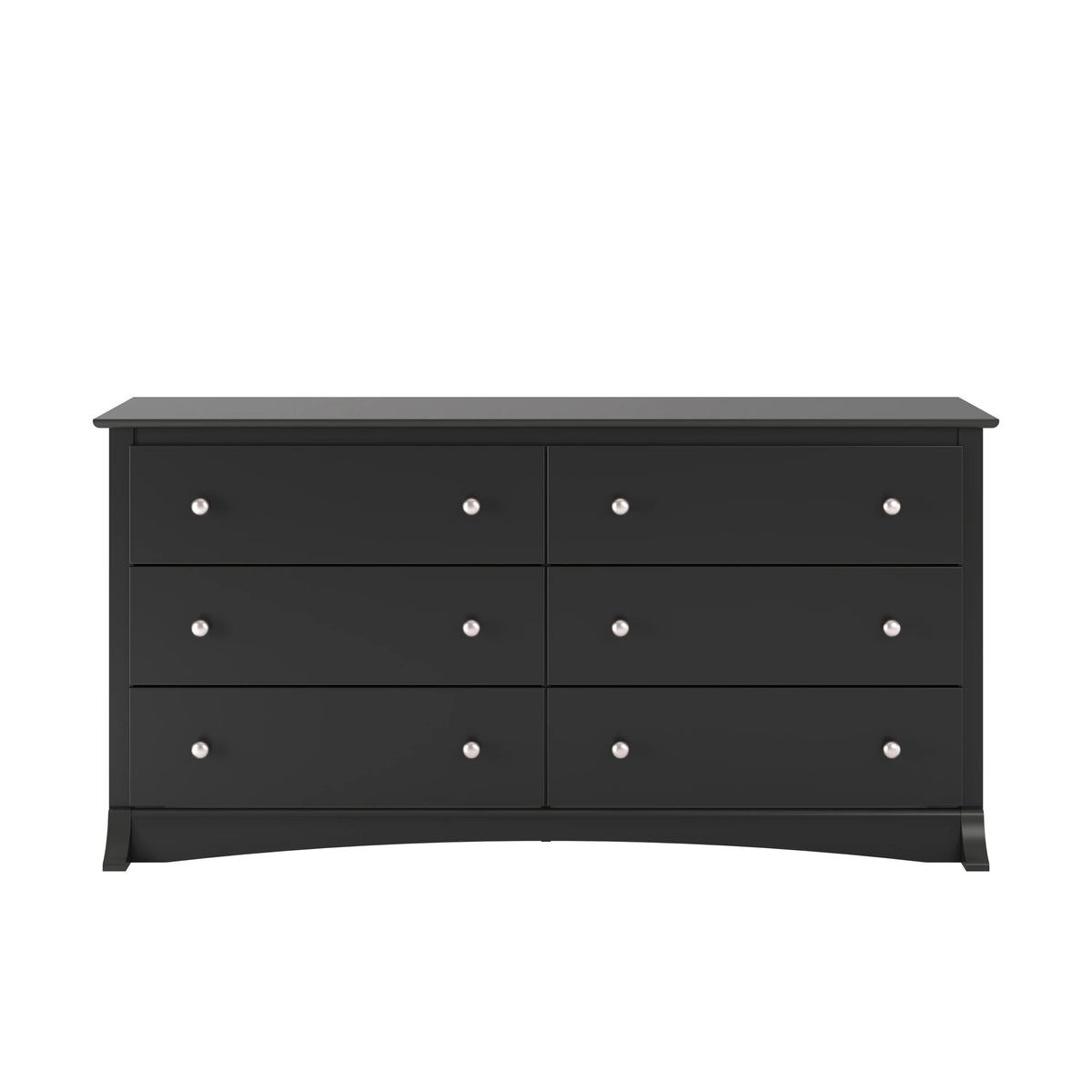 Black 6 Drawer Double Dresser Y46317