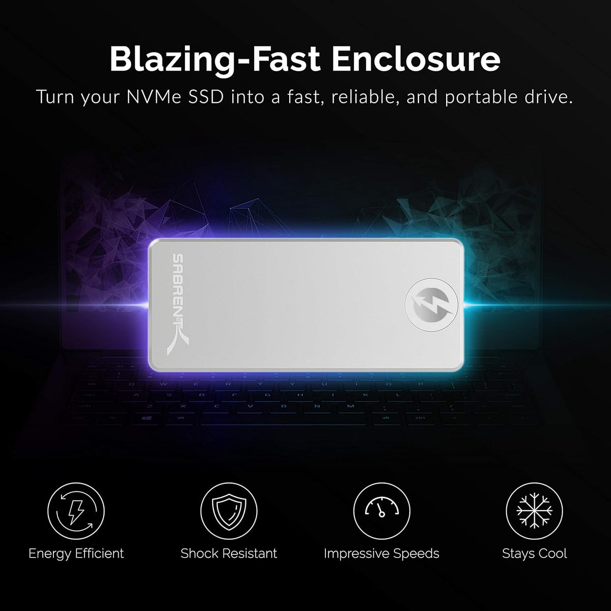 Tool-Free Aluminum M.2 NVMe SSD Enclosure S784451