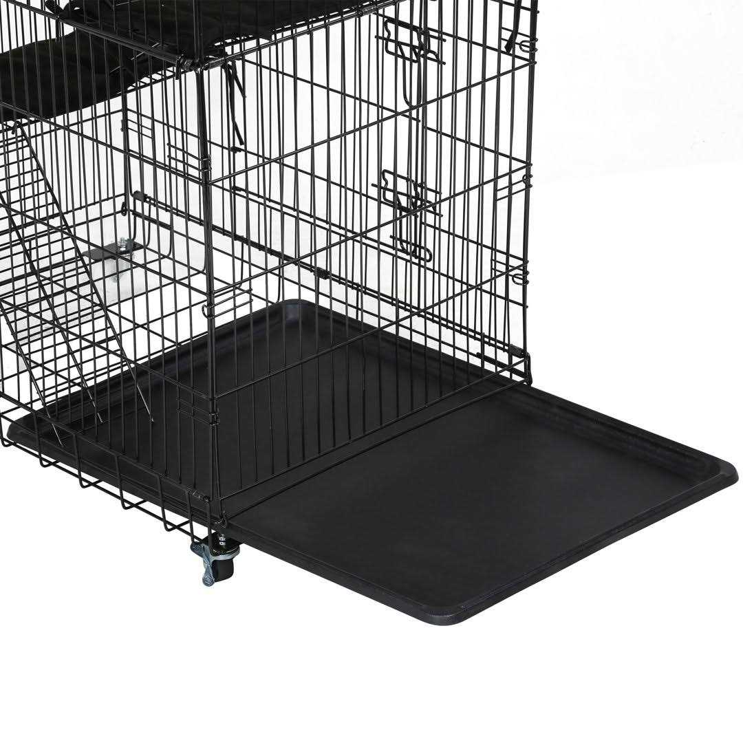 48 inches Cat Cage Crate Kennel Playpen with Hammock Bed Q9940