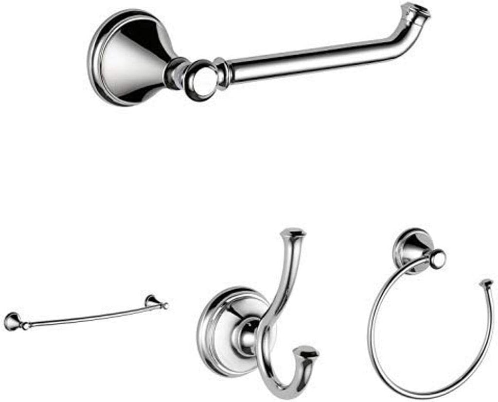 Chrome 4 Piece Bath Hardware Accessory Set X4291