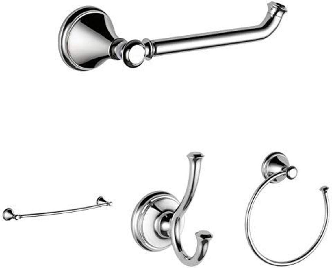 Chrome 4 Piece Bath Hardware Accessory Set X4291