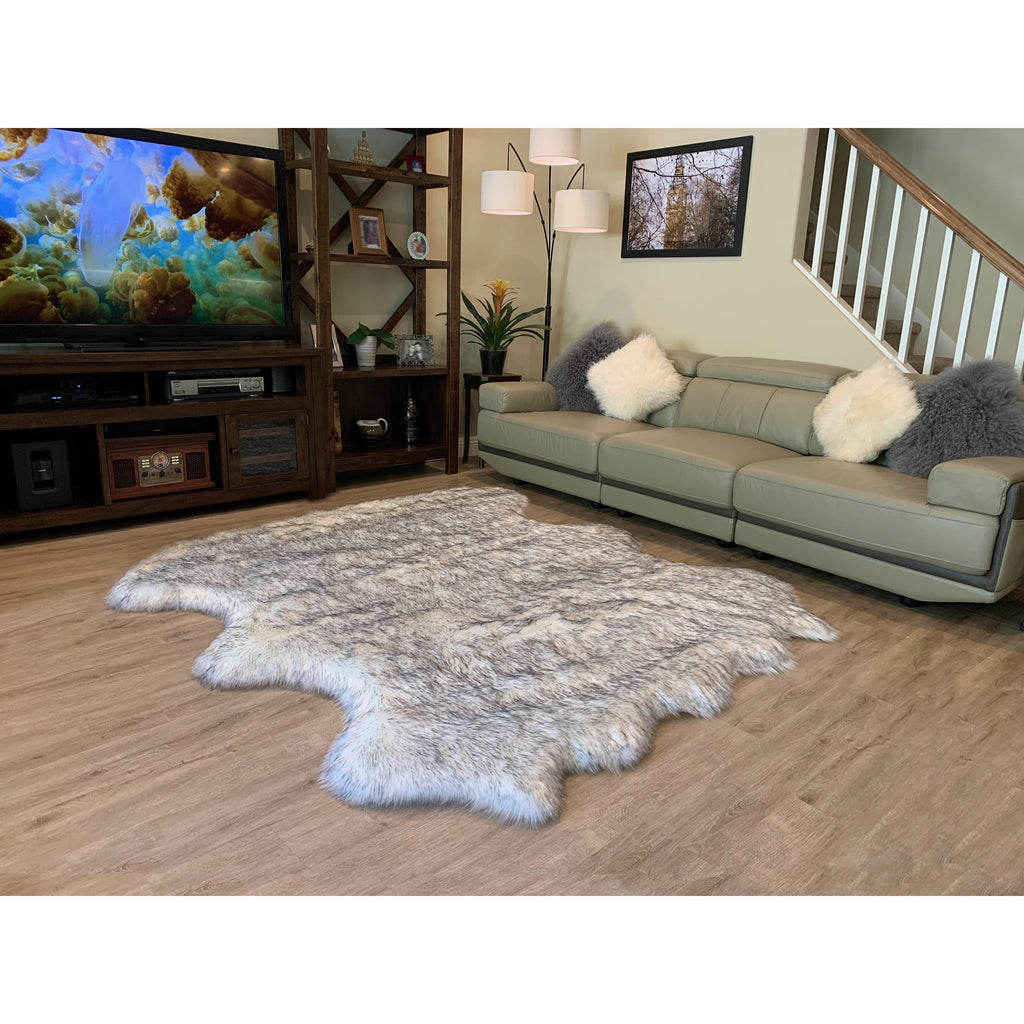 Faux Sheepskin 6-Pelt Plush Shag Area Rug M390