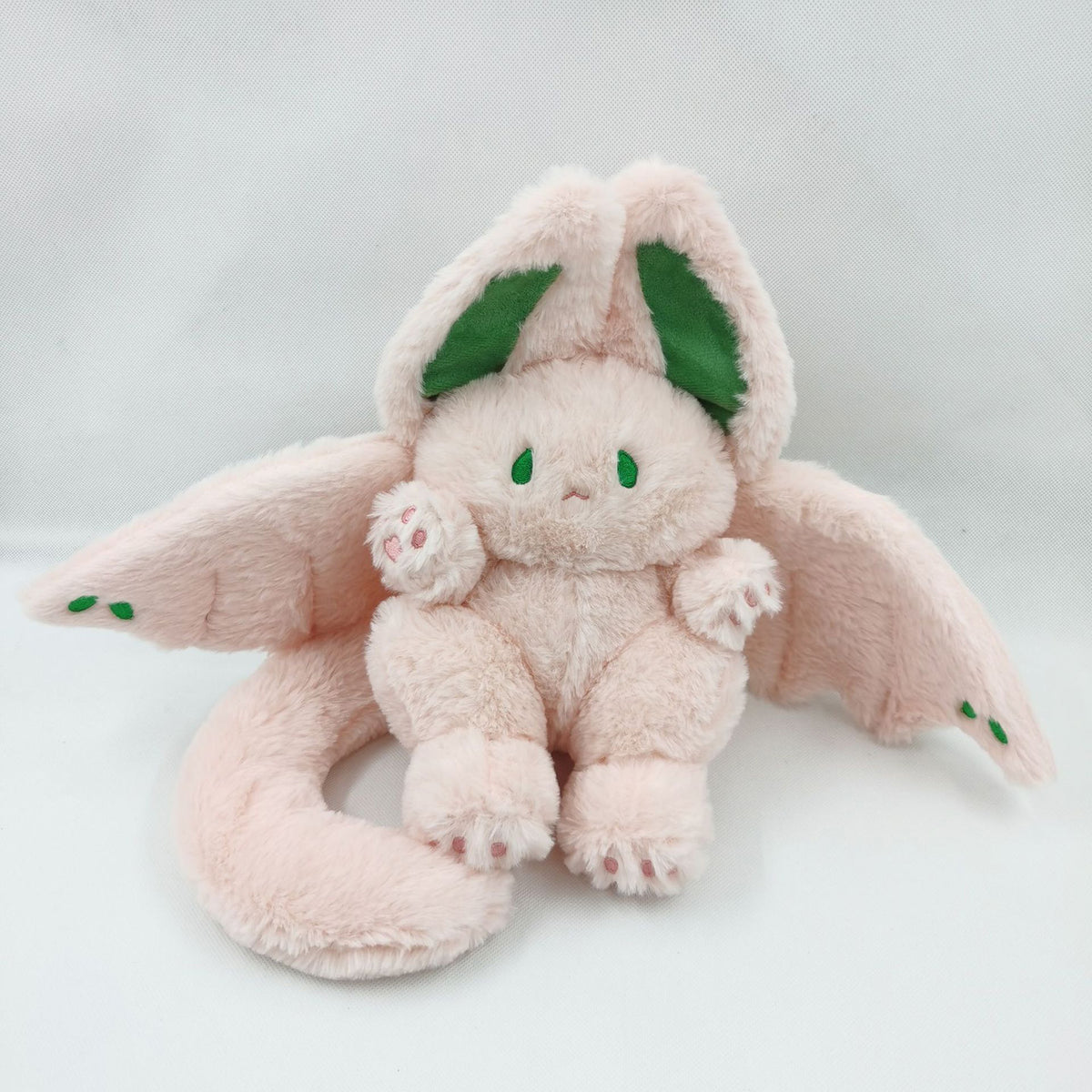 Pink Bat Rabbit Plush Toy with Wings Long Tail Stuffed Animal Pillow Doll A5446