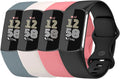 Compatible with Fitbit Charge 6 / Fitbit Charge 5 Soft Silicone Replacement Band 2 Pack O424