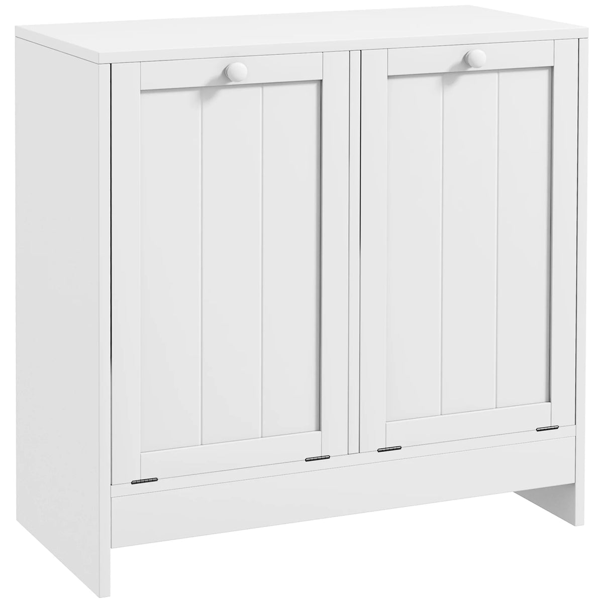 White Tilt-out Laundry Cabinet with 2 Hamper Compartments S550
