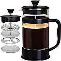 French Coffee Press, 34 Oz. Espresso Tea Maker with Triple Filters Q559