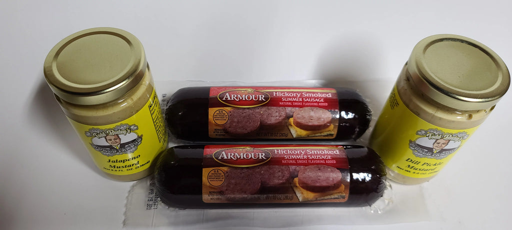 Summer Sausage Gift Set with Jalapeno & Dill Pickle Mustard N507469