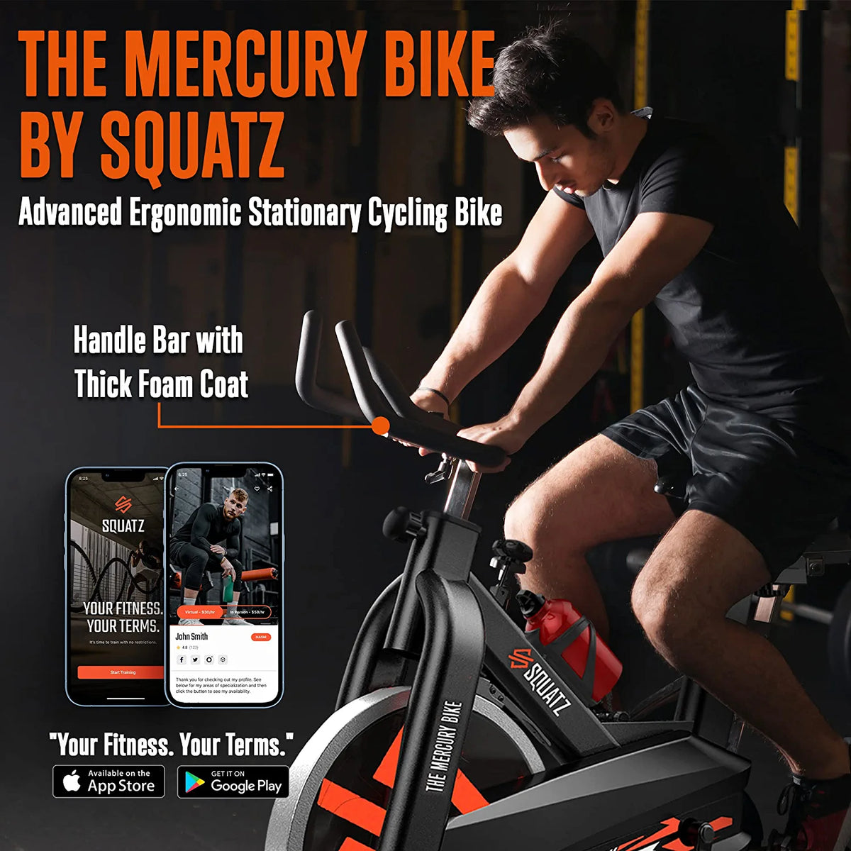 Stationary Magnetic Spin Bike with Training Console E338