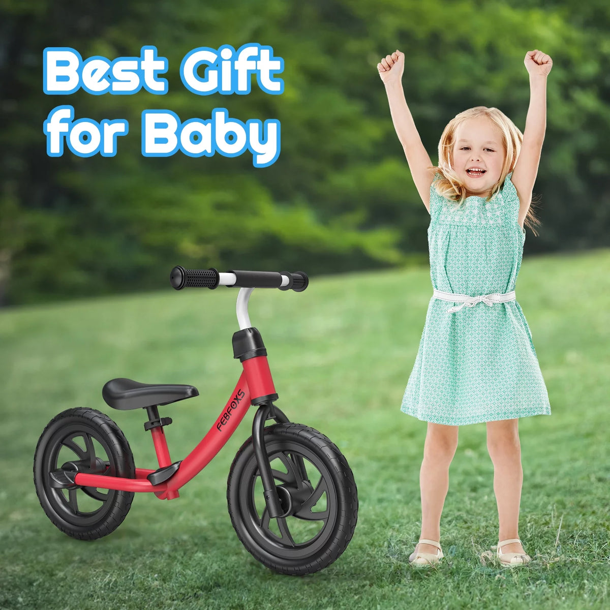 Toddler Balance Bike with Adjustable Seat X58997