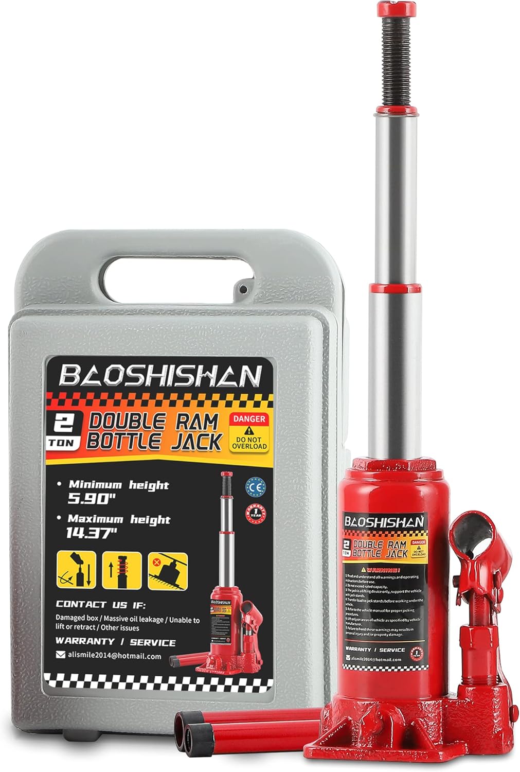 2 Ton Hydraulic Bottle Jack with Carrying Case V178064