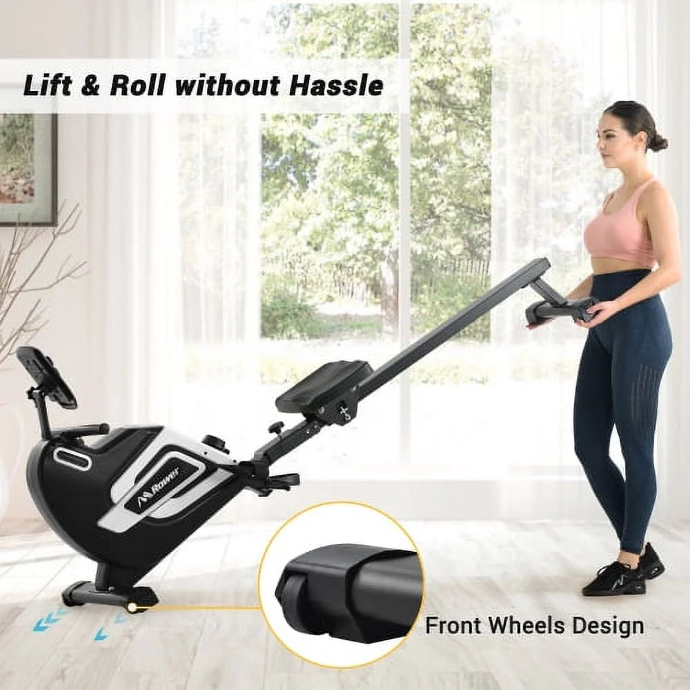 Magnetic Folding Rowing Machine with 14 Level Resistance and LCD Monitor U185463