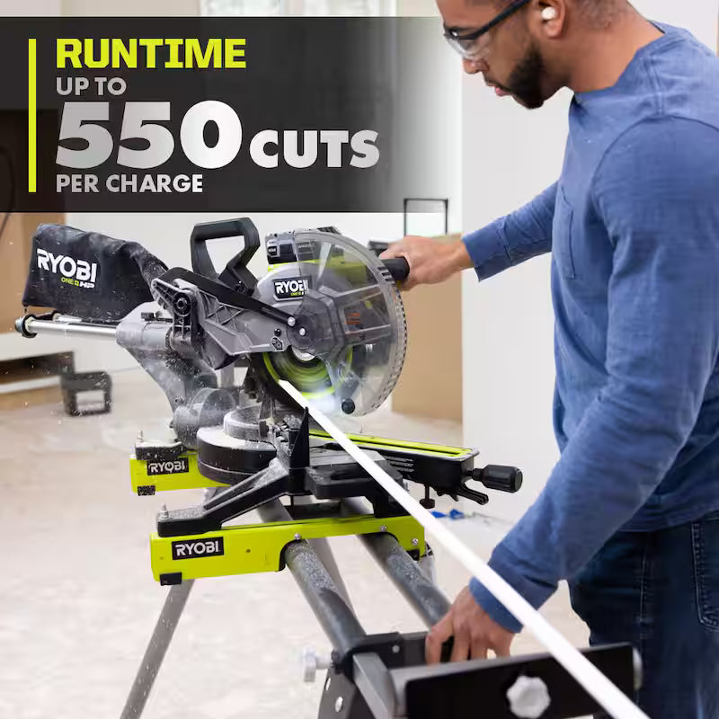 18V Brushless Cordless 10 in. Sliding Compound Miter Saw Kit with Battery, Charger, and Stand M221732