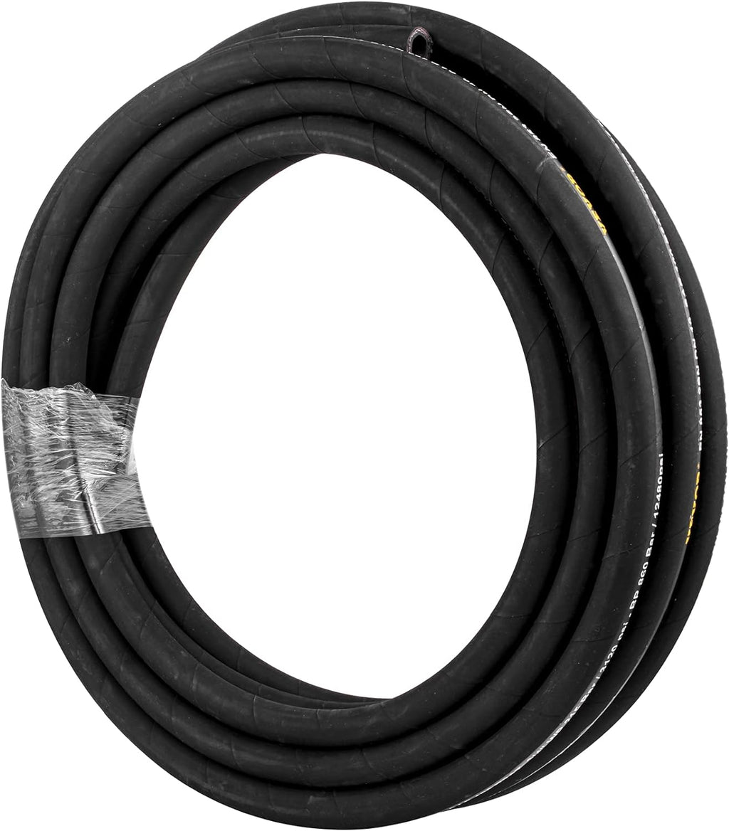 1/4 inch x 100 ft Rubber Hydraulic Hose, 5800 PSI, Pack of 2 M83732
