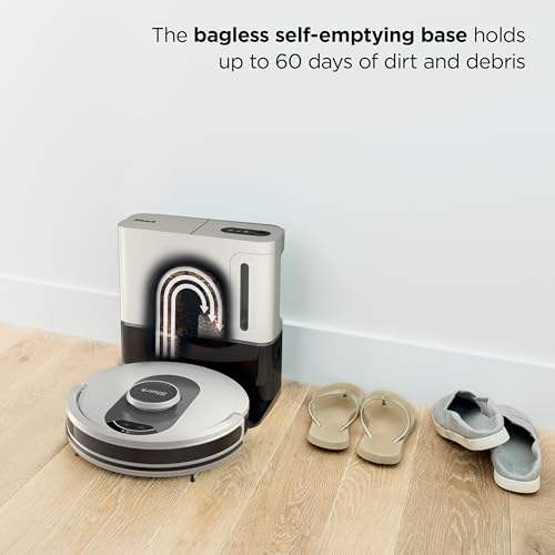 Voice Control Robot Vacuum with Home Mapping, Self-Empty Base, Cool Grey K37301