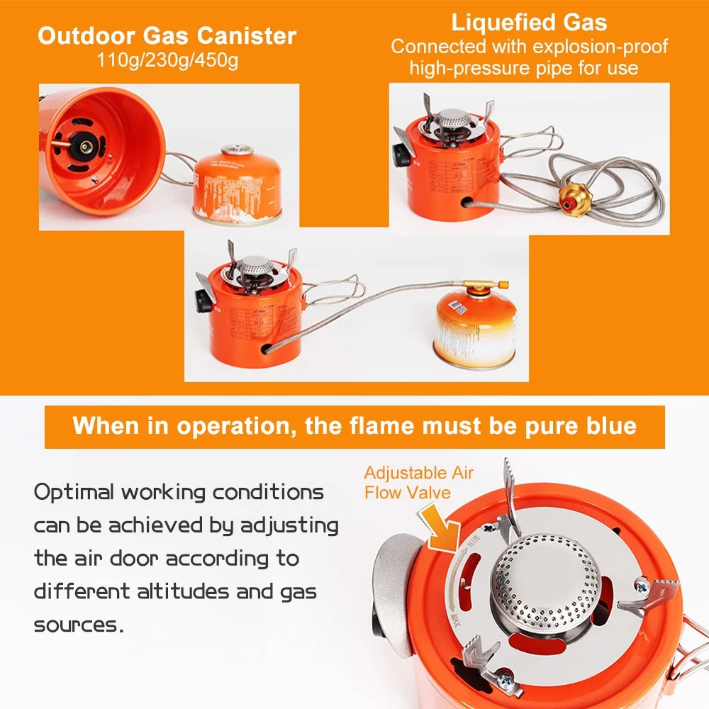 2000W Gas-Powered Heater & Stove U503