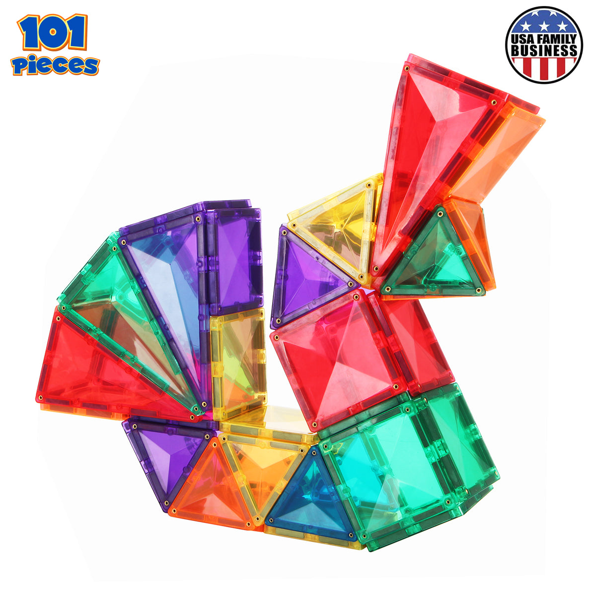 101 Pcs Magnetic Building Tiles with Storage R6614