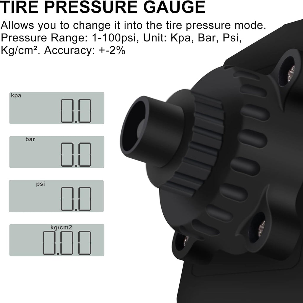 3/8 Drive Digital Torque Adapter Converter with Tire Pressure Gauge X762518
