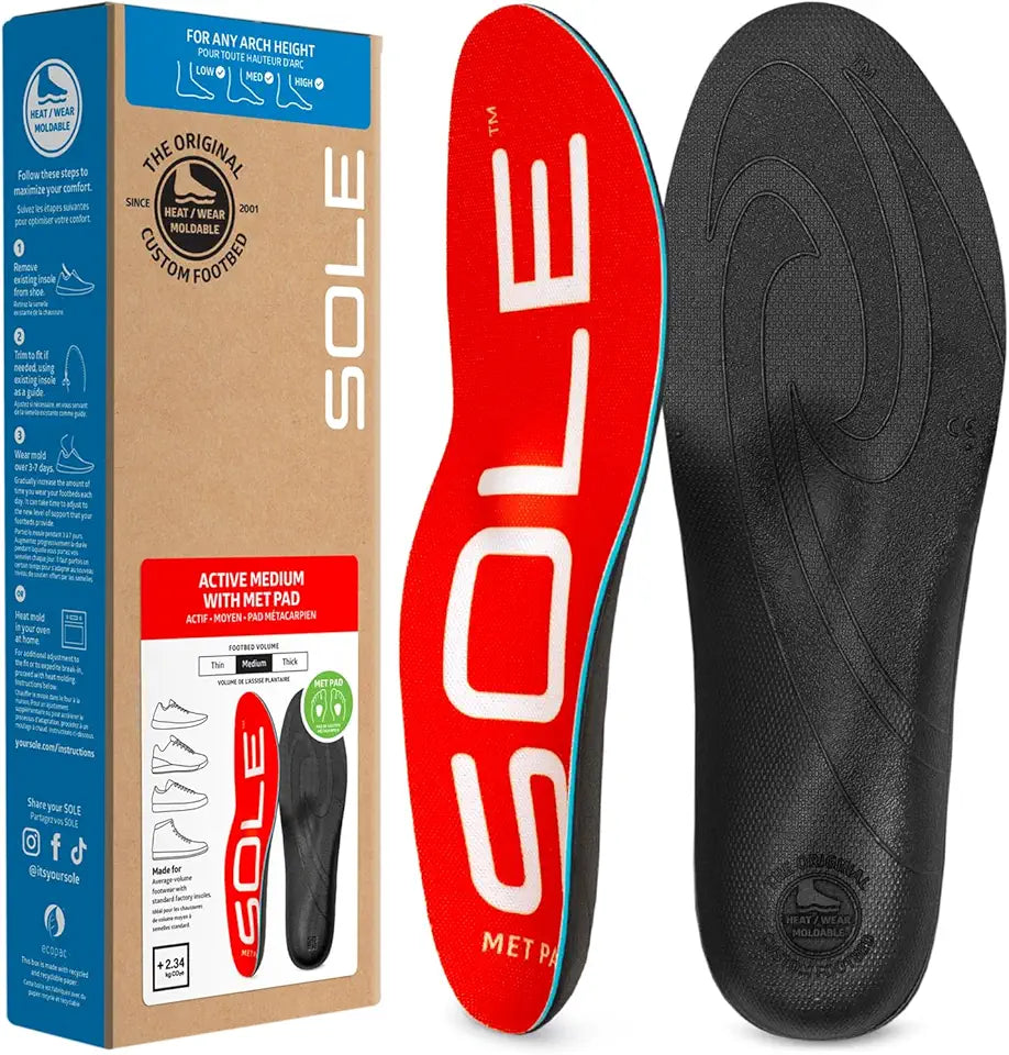 Medium Shoe Insoles with Metatarsal Pads C4721
