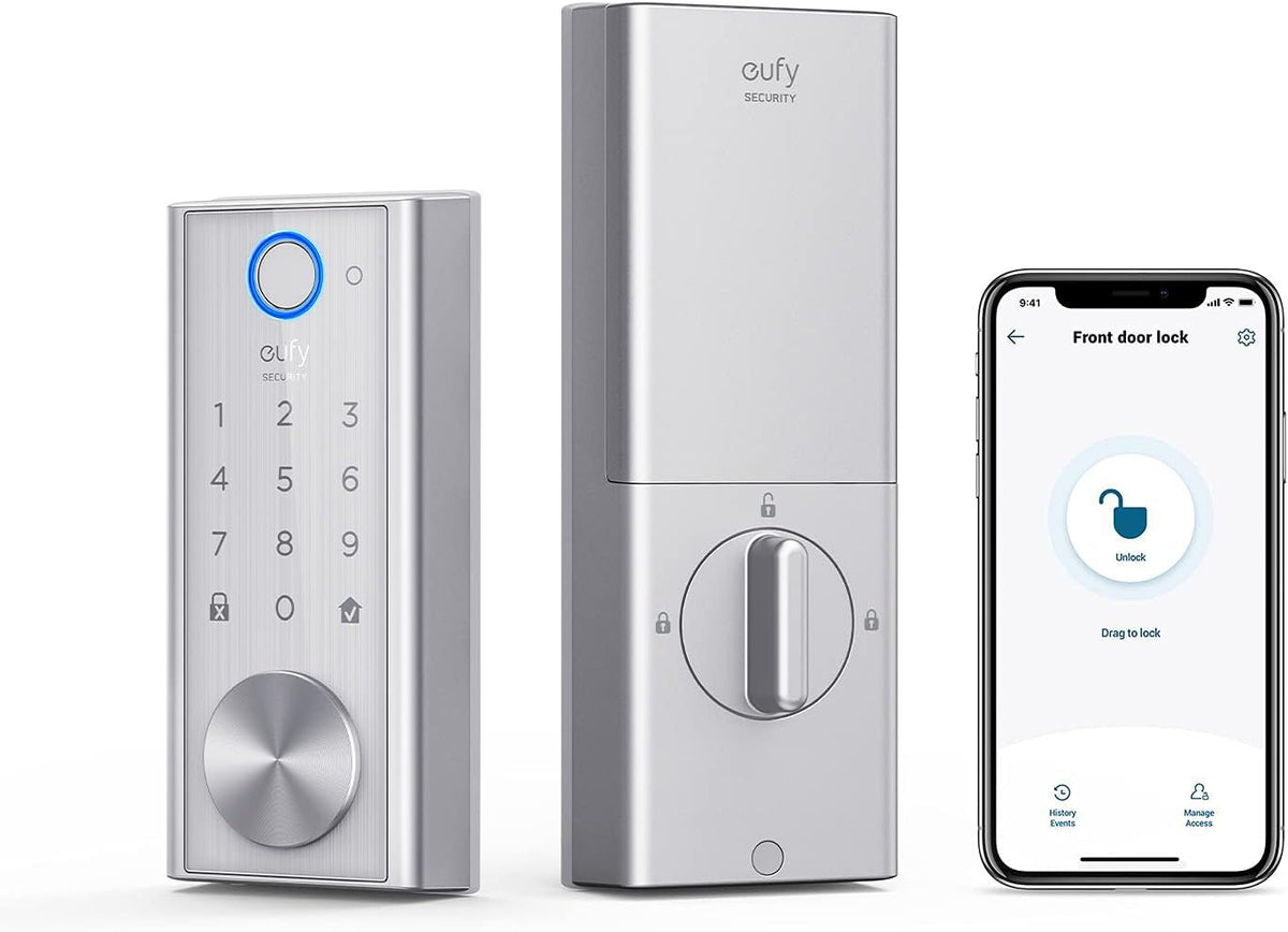 Smart Lock with Fingerprint Scanner and Touchscreen Keypad I72489