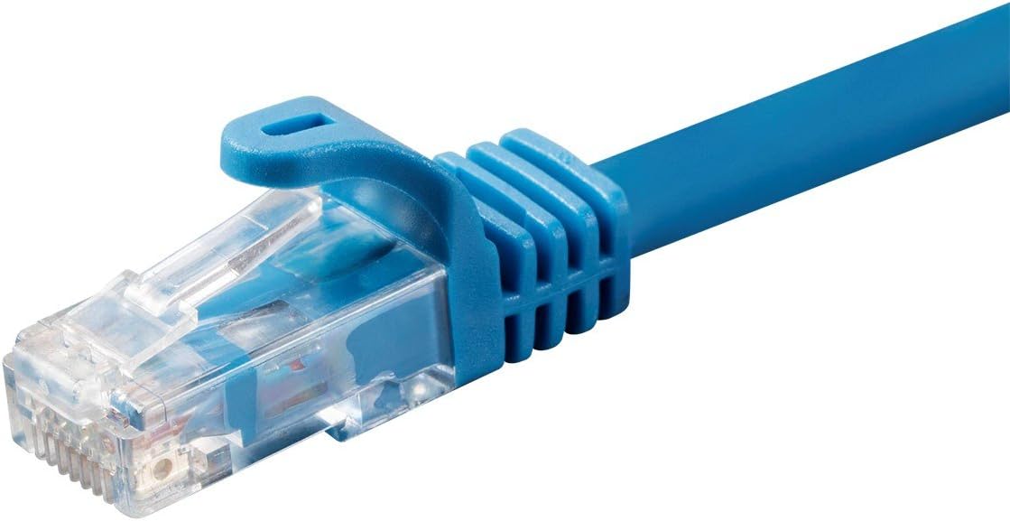Cat6 Ethernet Patch Cable - 50 feet - Blue - Snagless RJ45 550Mhz UTP Plenum Pure Bare Copper Wire 23AWG Y5646