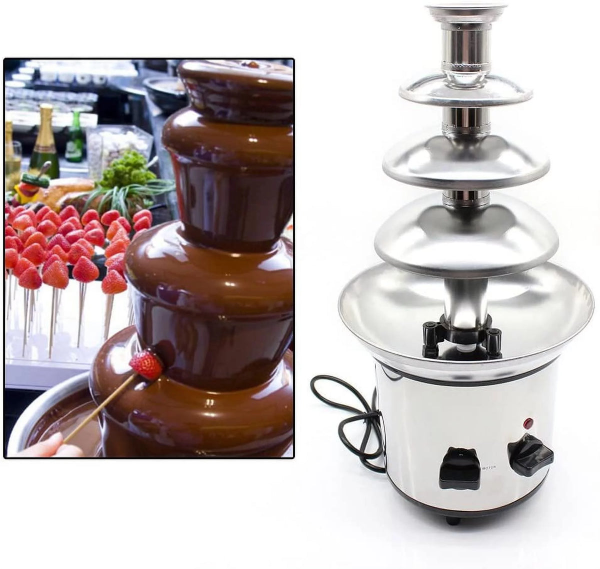 Stainless Steel Chocolate Fondue Fountain L824078