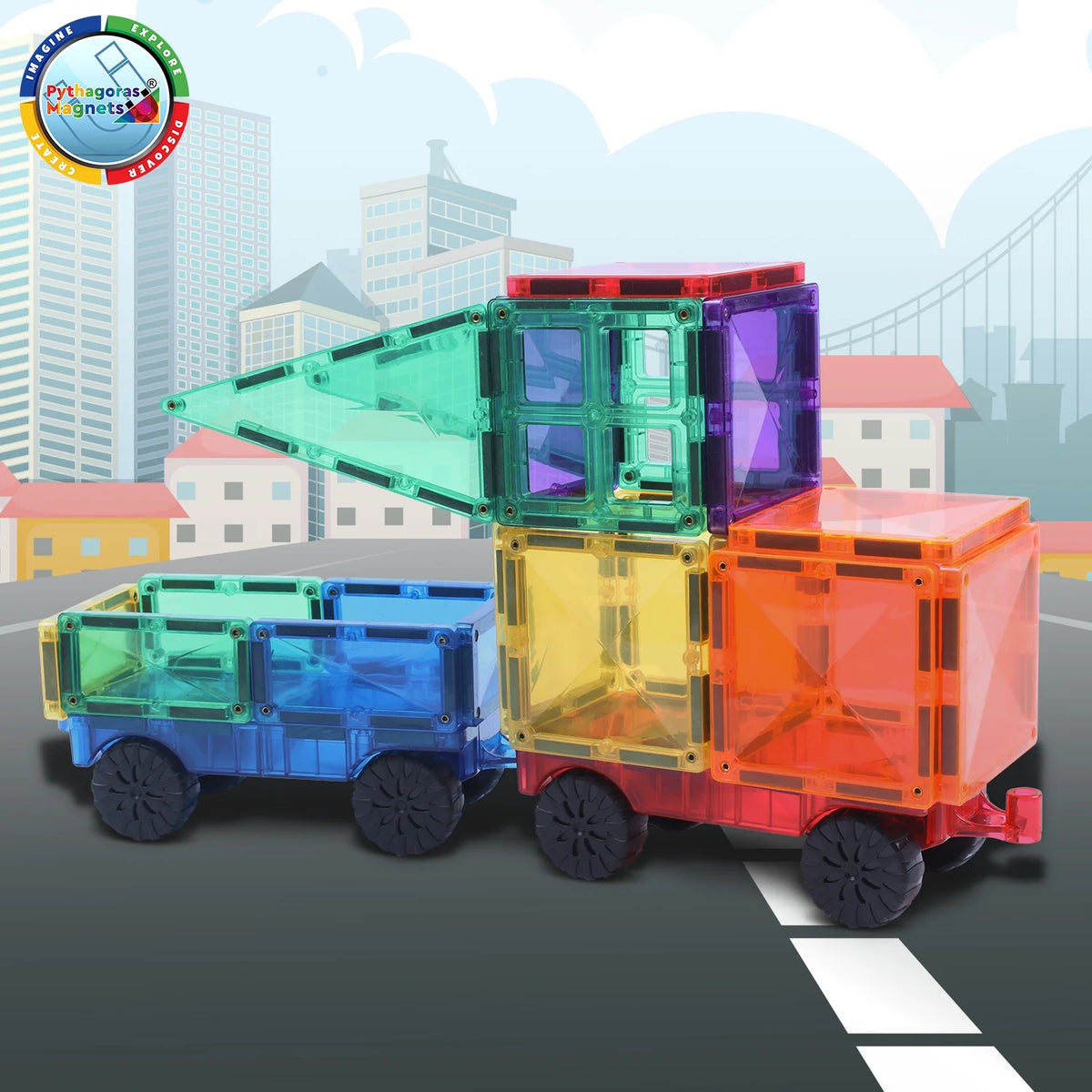 101 Pcs Magnetic Building Tiles with Storage R6614