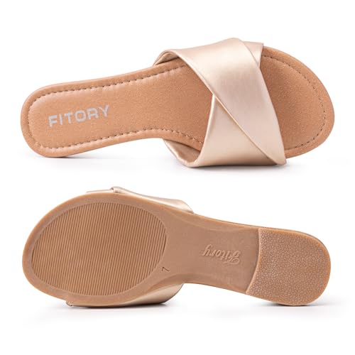 Women's Flat Sandals with Soft Leather Size 6-11 O8388