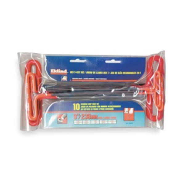 10 Pc SAE T-Handle Hex Key Set V383