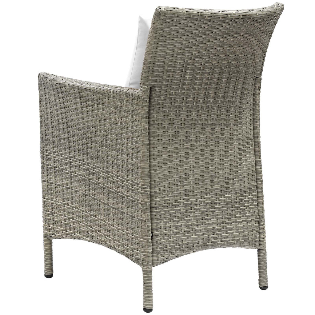Set of 4 Light Grey Rattan Wicker Dining Chairs G326