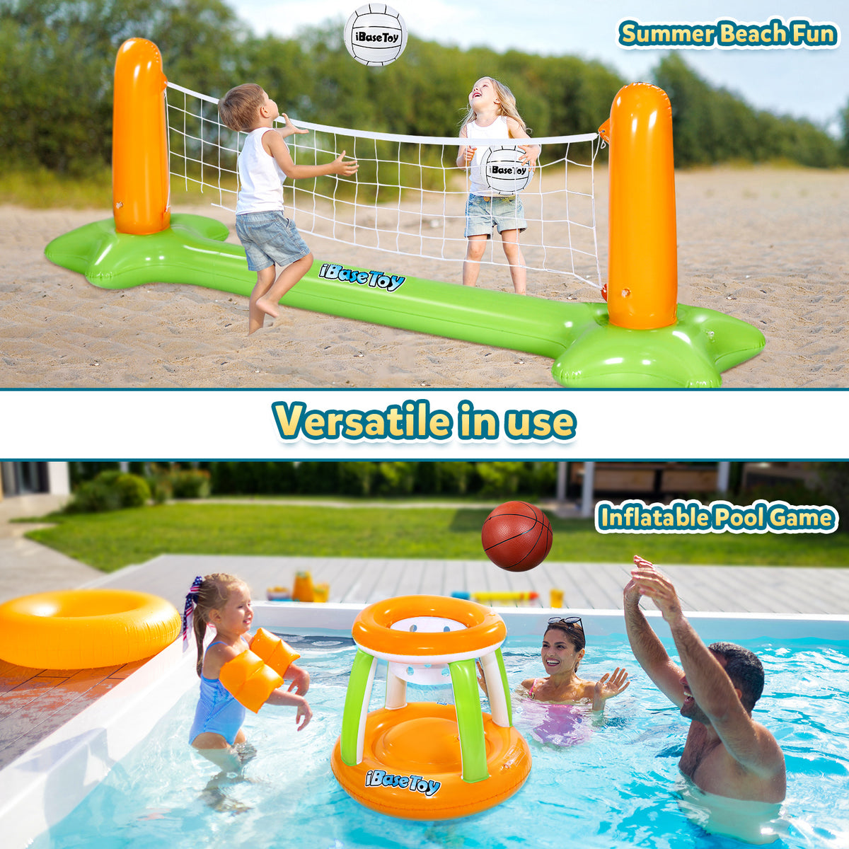 Floating Swimming Pool Toy Inflatables Volleyball Net Z969