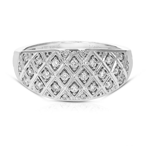 1/4 CTTW Lab Grown Diamond Engagement Ring in Sterling Silver Prong Size 7 G123080