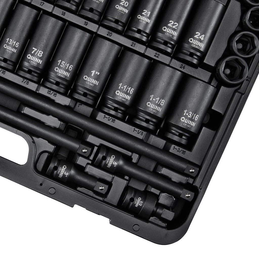 1/2 in. Drive SAE and Metric Impact Socket Set, 61-Piece J2424