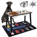 Elevated Dog Bowls with 2 Stainless Steel Bowls and Slow Feeder H20769