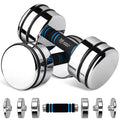 Adjustable Dumbbells Pair Steel Weight Set with Foam Handle W6709