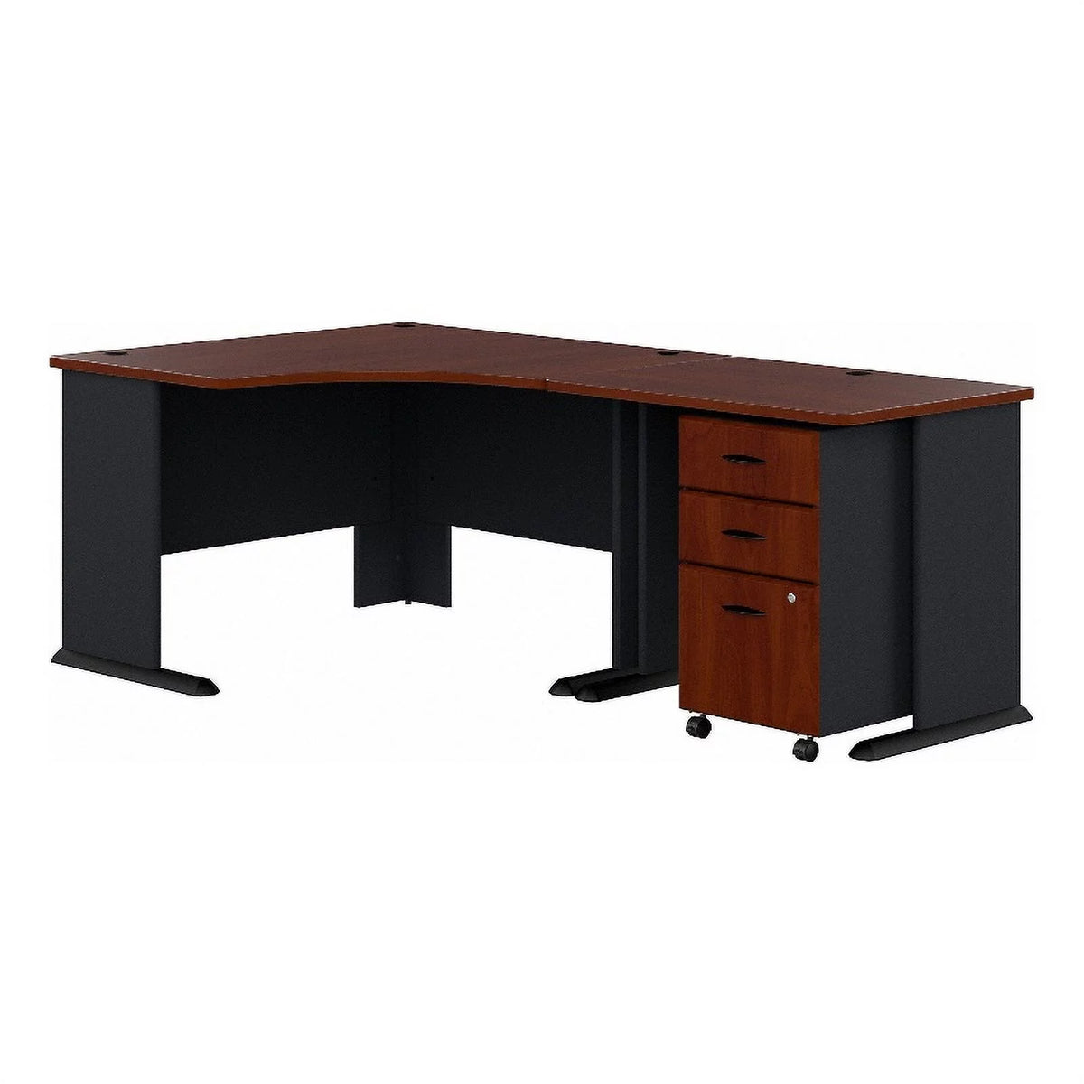 83" L Shaped Executive Desk in Hansen Cherry G1126