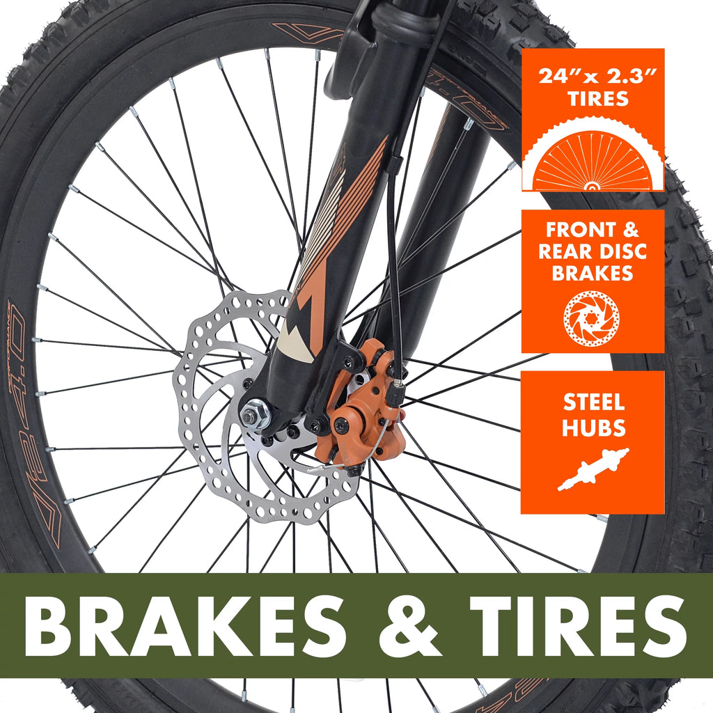 24 Glide Mountain Bike, 8 Speed, Black K175794