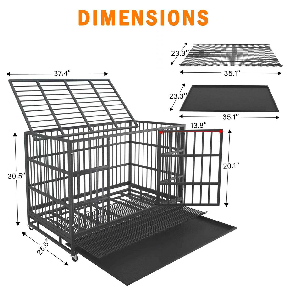 48/38 inch Heavy Duty Dog Crate X54685